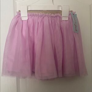 Cat & Jack Lavender Tulle Circle Skirt with Gold Waistband